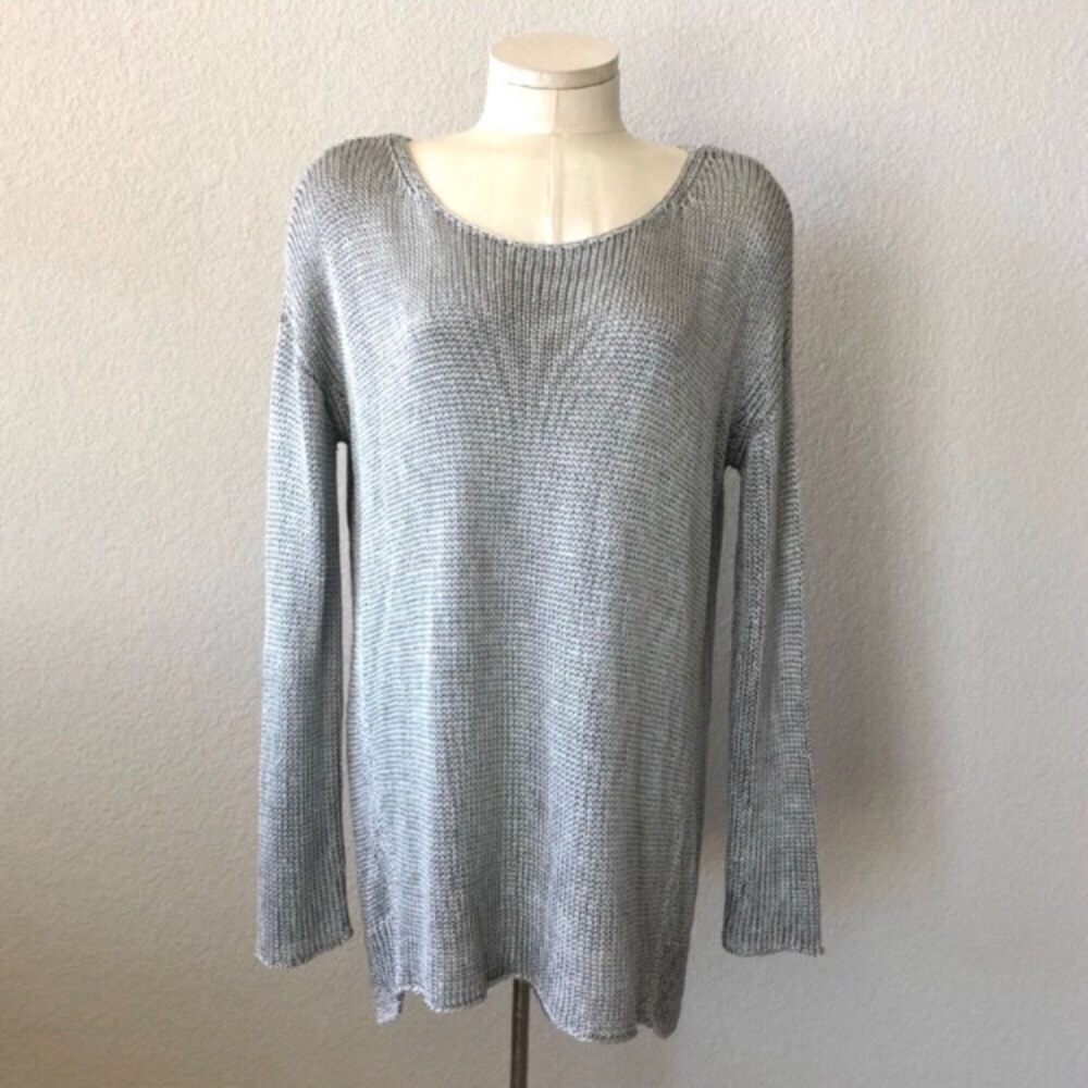 Diane Von Furstenberg silver oversized sweater